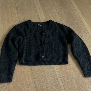 Art Class Black Cable Knit Cardigan Sweater